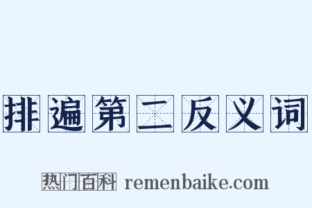 排遍第二反义词是什么意思的图片